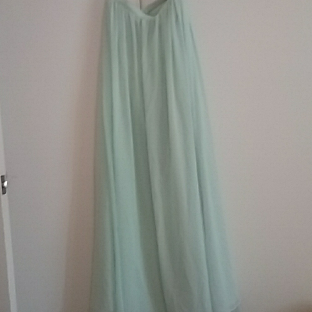 Seafoam chiffon maxi skirt